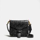 Coach Courier Bag In Glovetanned Leather With Whipstitch Eyelet And Crocodile Detail