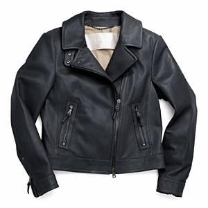 Coach   Leather Motorcycle Jacket Navy Xs