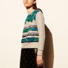 Coach Stripe Combo Cropped Sweatshirt