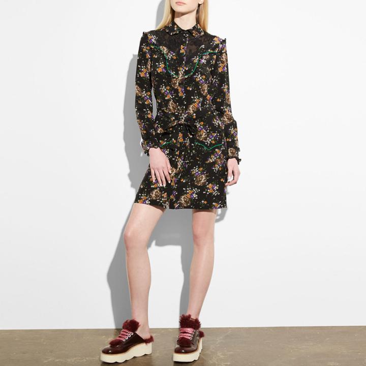 Coach Western Lace Shirt Dress