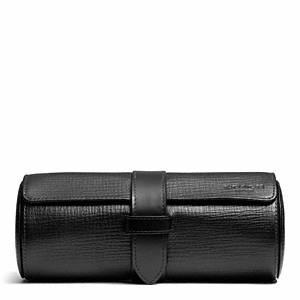 Coach - Crosby Box Grain Leather Watch Roll Black
