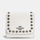 Coach Outline Studs Small Wallet In Leather