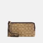 Coach Zippy Wallet In Signature Fabric
