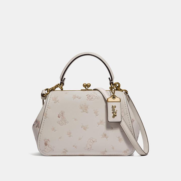 Coach Disney X Coach Frame Bag 23 With Dalmatian Floral Print