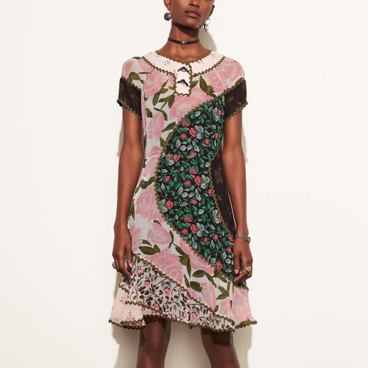 Coach Mixed Print Circle Dress