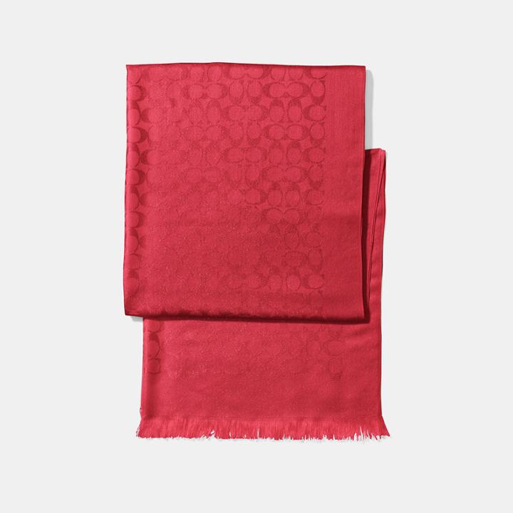 Coach Signature Metallic Stole