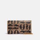 Coach Callie Foldover Chain Clutch In Signature Canvas With Rexy By Guang Yu