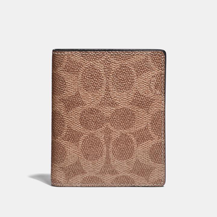 Coach Slim Wallet In Signature Canvas