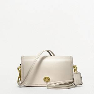 Coach Classics Leather Shoulder Purse B4 White