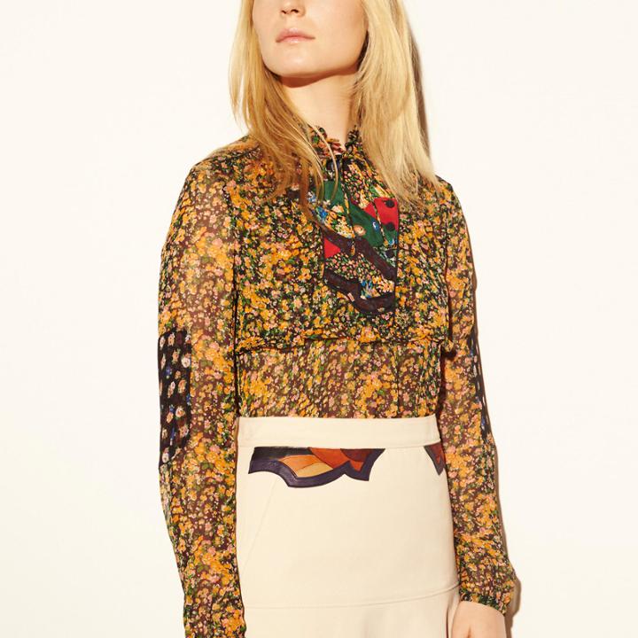 Coach 1941 Side Opening Blouse With Applique