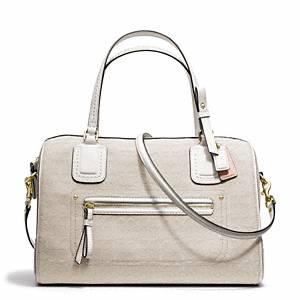 Coach   Poppy Sig C Mini Oxford E W Satchel B4 Ivory Mohair