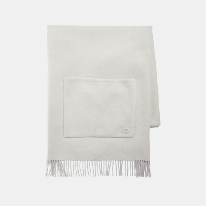 Coach Oversized Reversible Solid Cashmere Muffler