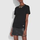 Coach Embellished Collar T-shirt