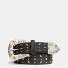 Coach Tea Rose Buckle Belt