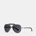 Coach Leather Aviator Sunglasses