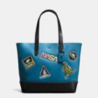 Coach Gotham Tote In Glove Calf Leather With Space Patches