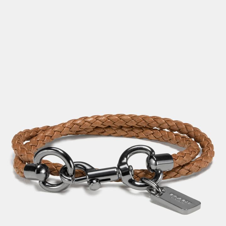 Coach Leather Dog Leash Wrap Bracelet