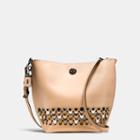 Coach Duffle Shoulder Bag With Link Detail In Glovetanned Leather