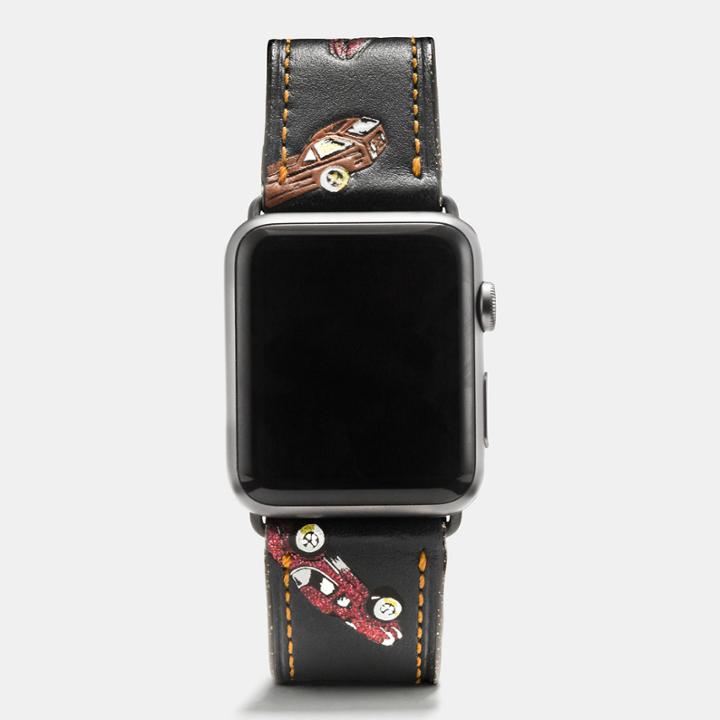 Coach Apple Watch Printed Leather Strap