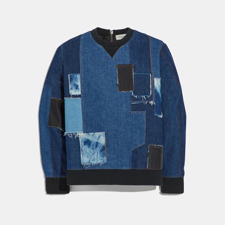 Coach Denim Patchwork Sweatshirt