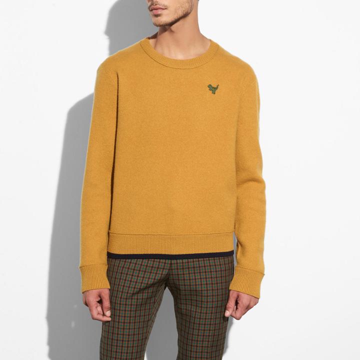 Coach Felted Rexy Patch Sweater