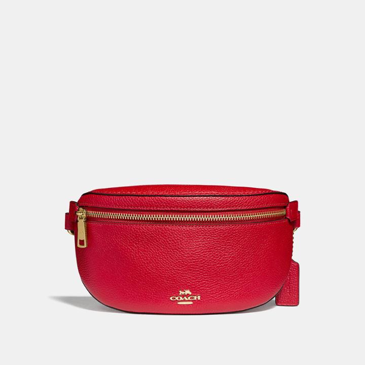 Coach Belt Bag In Polished Pebble Leather