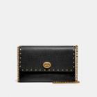 Coach Marlow Turnlock Chain Crossbody In Signature Leather With Rivets