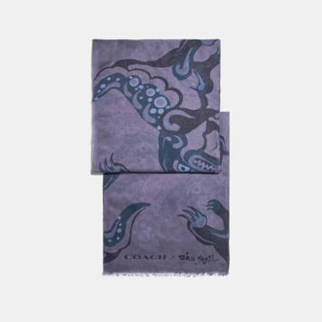 Coach Signature Scarf With Rexy By Zhu Jingyi