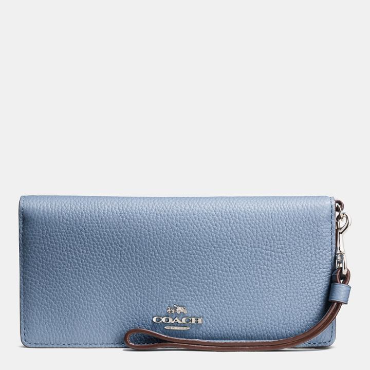 Coach Slim Wallet In Colorblock Leather