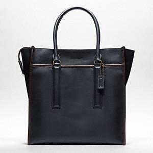 Coach   Legacy Leather Tote B4 Navy Mahogany