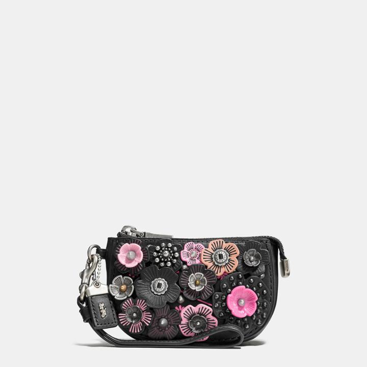 Coach Pouch In Glovetanned Leather With Wild Tea Rose