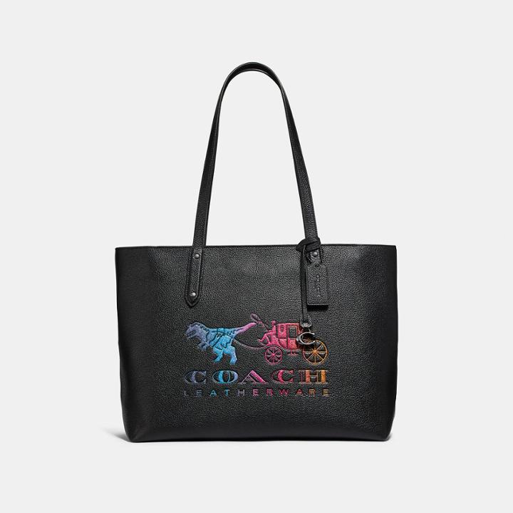 Coach Central Tote With Zip With Rexy And Carriage