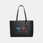 Coach Central Tote With Zip With Rexy And Carriage