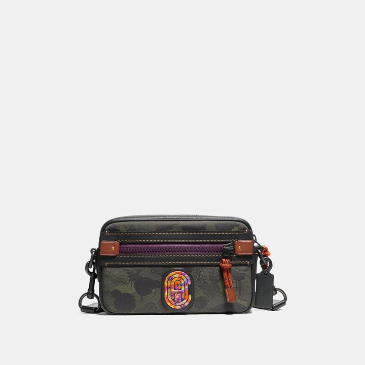 Coach Academy Crossbody With Wild Beast Print And Kaffe Fassett Patch