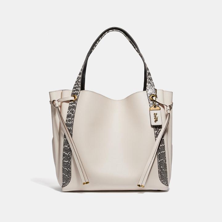 Coach Harmony Hobo 33 In Colorblock With Snakeskin Detail