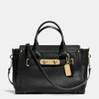 Coach Swagger Carryall In Nubuck Pebble Leather