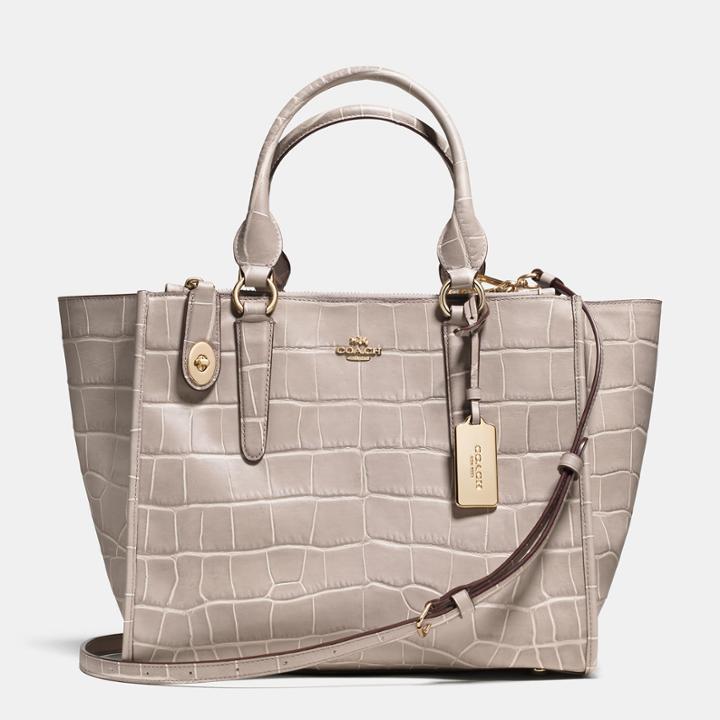 Coach Crosby Carryall In Croc Embossed Leather