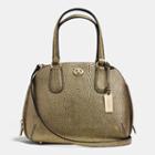 Coach Prince Street Mini Satchel In Metallic Pebble Leather