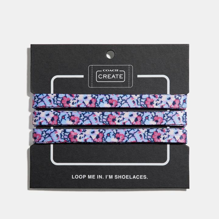 Coach Floral Print Shoe Laces
