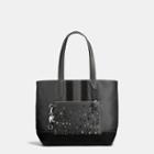 Coach Metropolitan Soft Tote In Rebel Varsity Pebble Leather With Studs