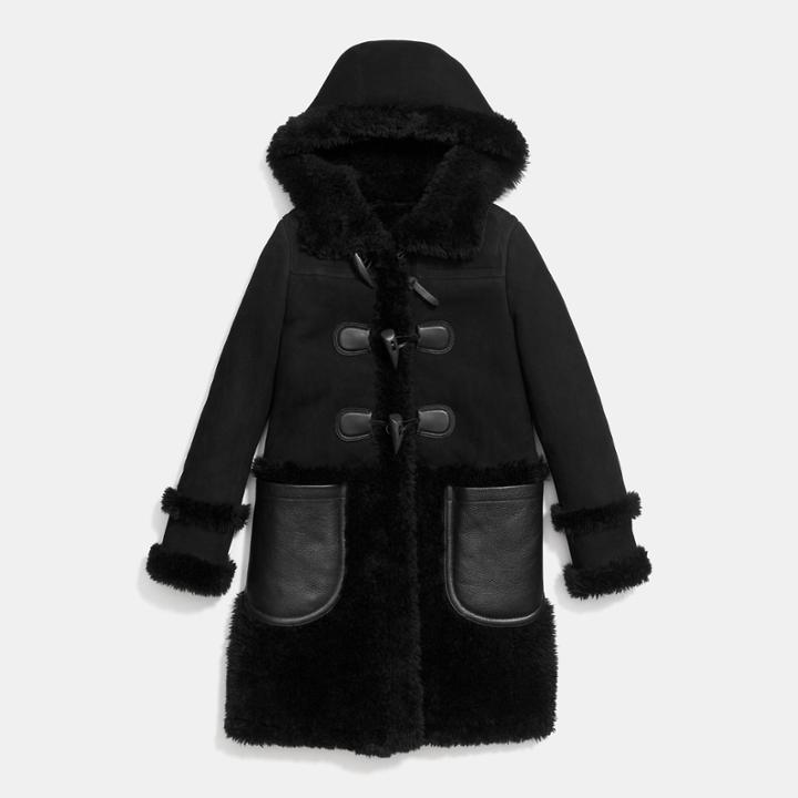 Coach Sheepskin Duffle Coat