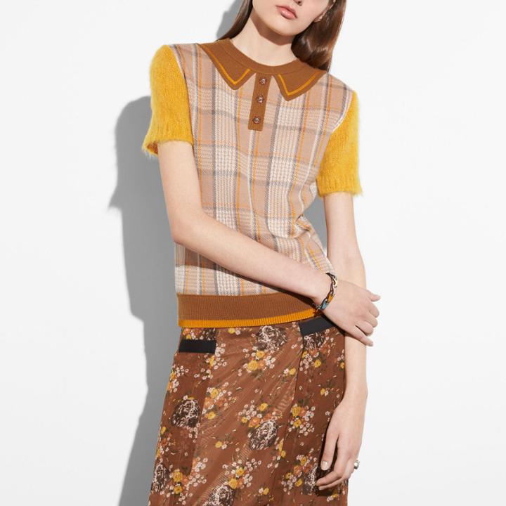 Coach Retro Plaid Polo