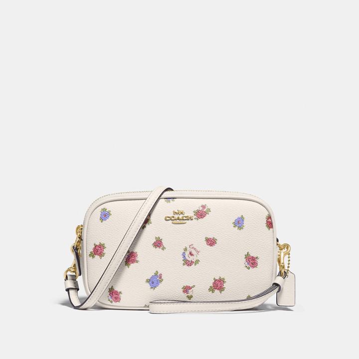 Coach Sadie Crossbody Clutch With Vintage Rosebud Print