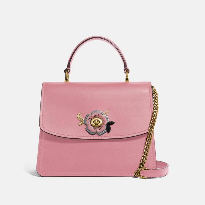 Coach Parker Top Handle With Tea Rose Stones