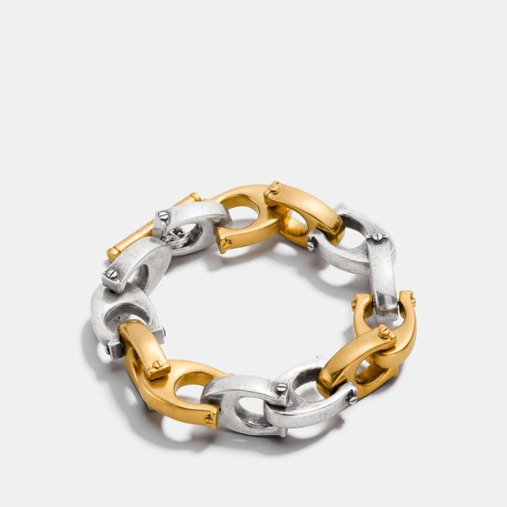 Coach Oversized Signature Chain Link Bracelet