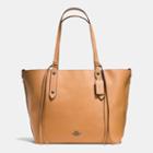 Coach Large Market Tote In Polished Pebble Leather With Whiplash Detail