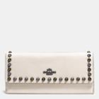 Coach Outline Studs Soft Wallet In Pebble Leather