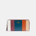 Coach Accordion Zip Wallet With Patchwork Stripes