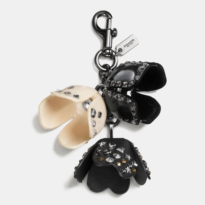 Coach Studded Tea Rose Bag Charm