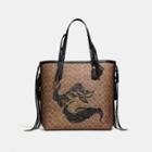 Coach Tote 34 In Signature Canvas With Tattoo